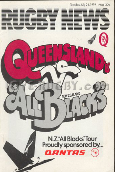 1979 Queensland B v New Zealand  Rugby Programme